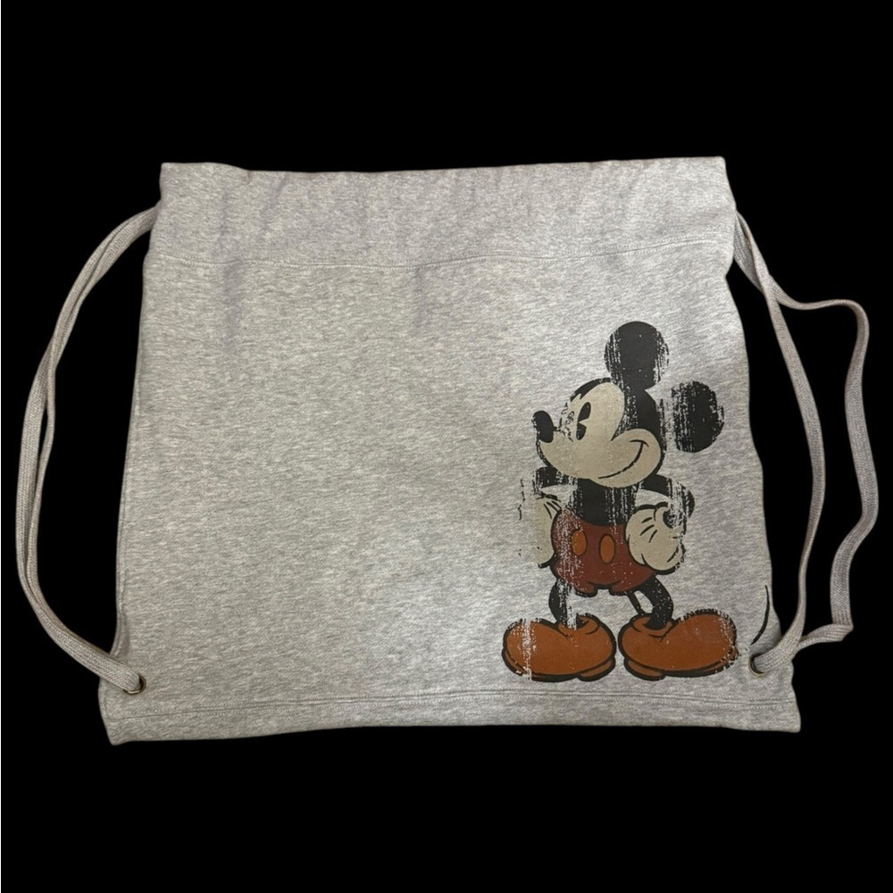 Walt Disney World Mickey Mouse Sweatshirt Drawstring Backpack Cinch Bag - NWT
